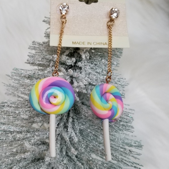 UNICORN LOLLIPOP EARRINGS - Picture 2 of 4